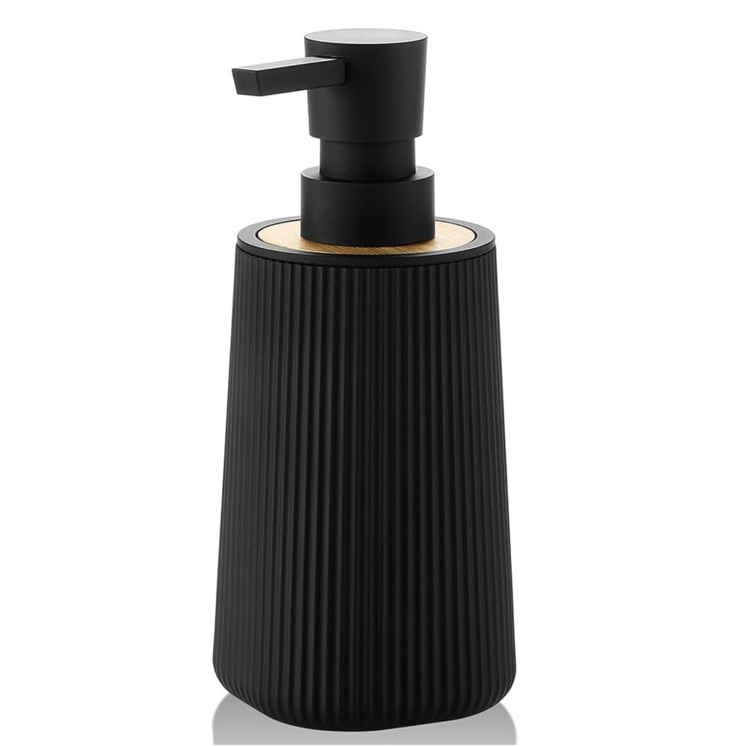 Small Soap Dispenser with Pump Modern Farmhouse Striped Plastic Bottle