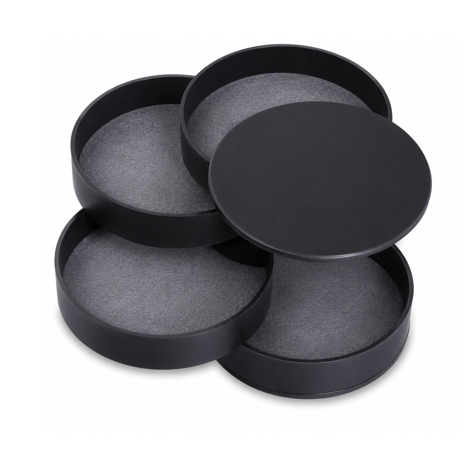 5Layer Rotating Jewelry Organizer Box with Lid