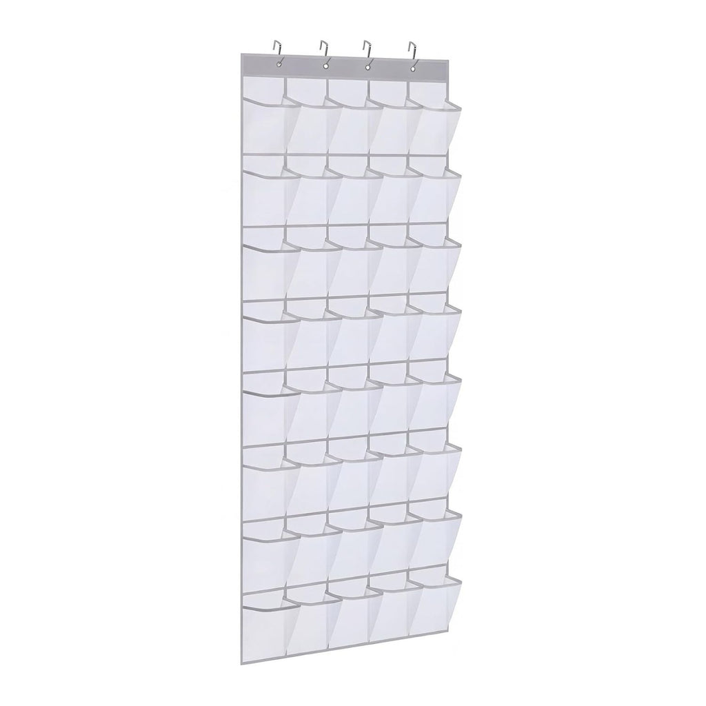 40 Pocket Over-the-Door Hanging Shoe Organizer with Non-Slip Hooks