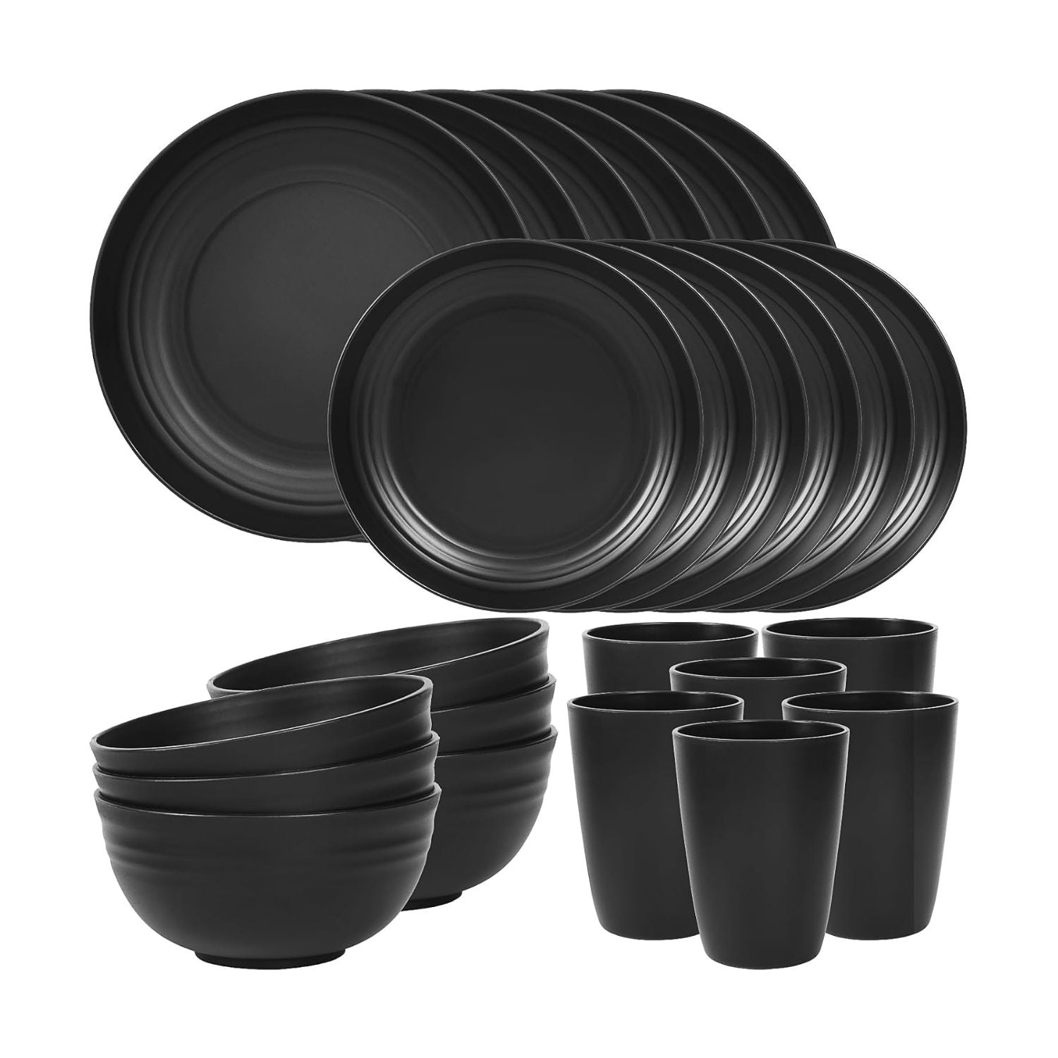 Pack of 24 Plastic Dinnerware Set