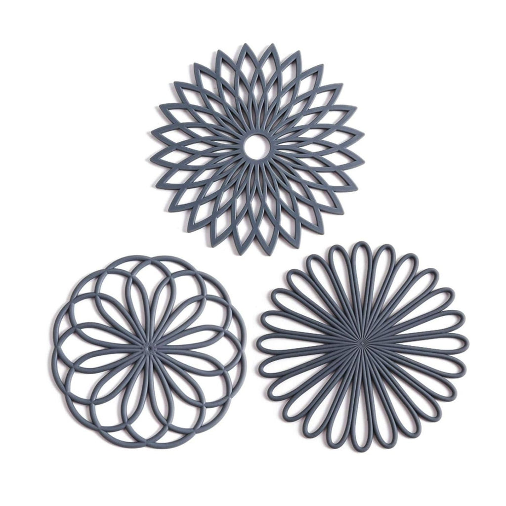 Pack of 3 Silicone Trivet Mats Non-Slip Heat Resistant Hot Pads
