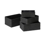 Pack of 4 Stackable Woven Storage Baskets Paper Rope Organizer Bins