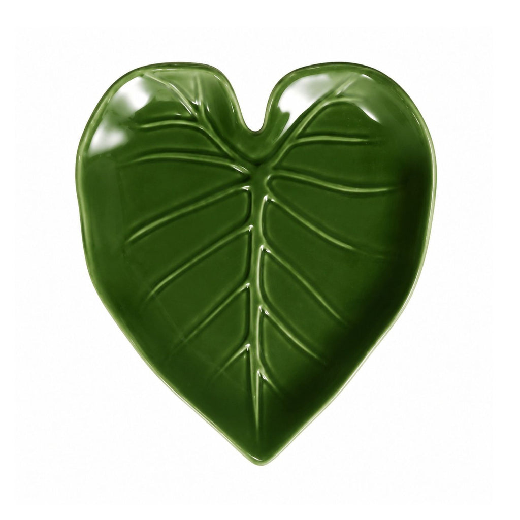 Ceramic Leaf Spoon Rest for Stove Top Kitchen Utensil and Spatula Holder