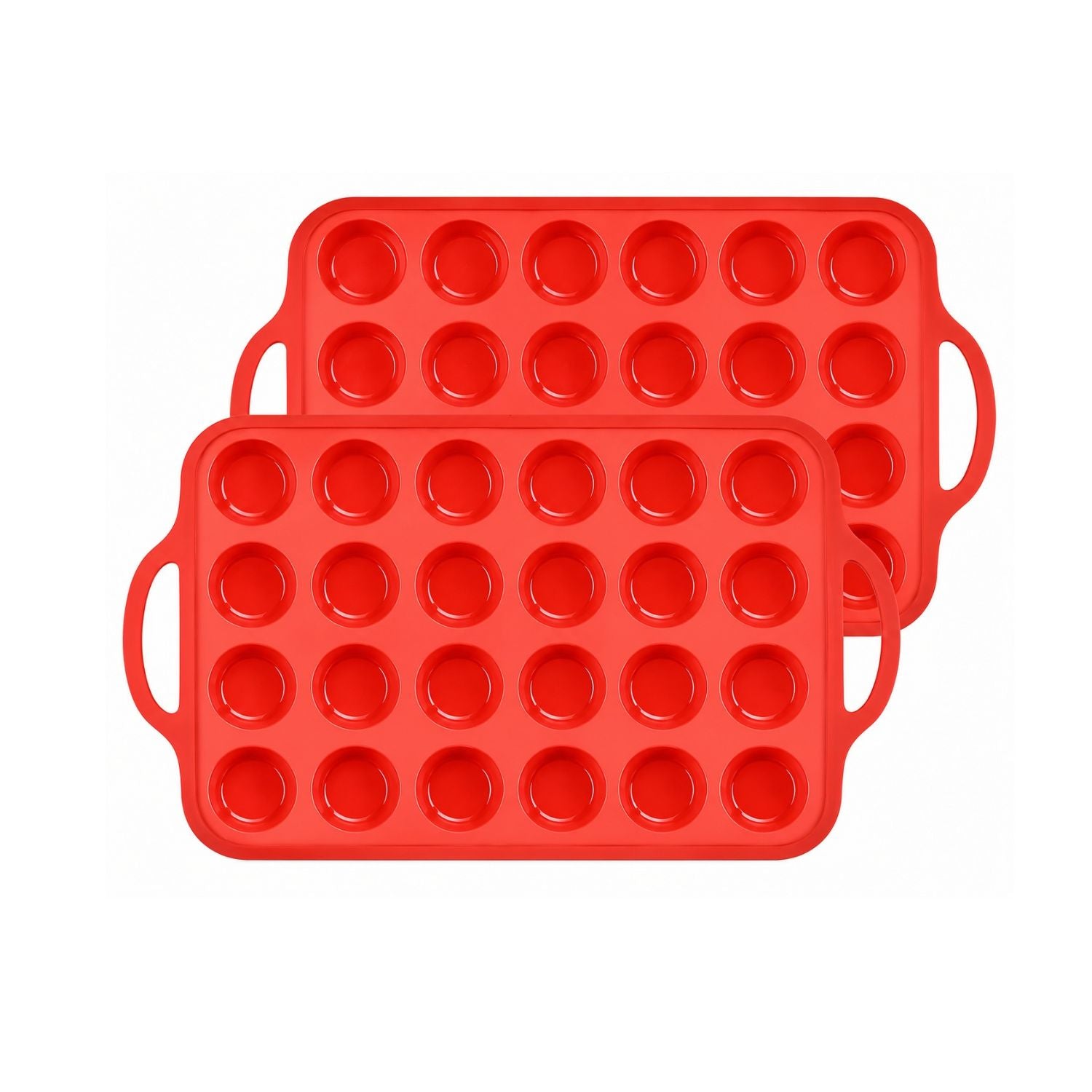 Silicone Muffin Pan with Metal Reinforced Frame Nonstick Cupcake Baking Mold