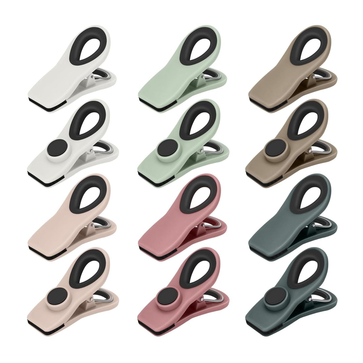 Magnetic Chip Clips with Airtight Seal Food Storage Bag Clips