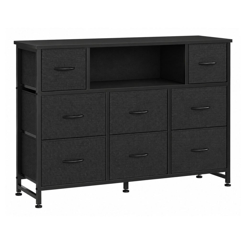 47 Inch TV Stand with 8 Fabric Drawers Power Outlet TV Console for 32-45 Inch TVs