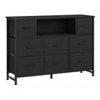 47 Inch TV Stand with 8 Fabric Drawers Power Outlet TV Console for 32-45 Inch TVs
