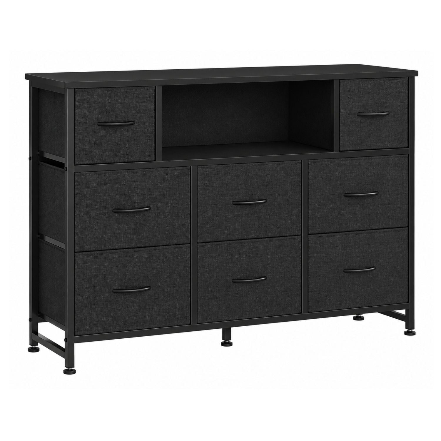 47 Inch TV Stand with 8 Fabric Drawers Power Outlet TV Console for 32-45 Inch TVs