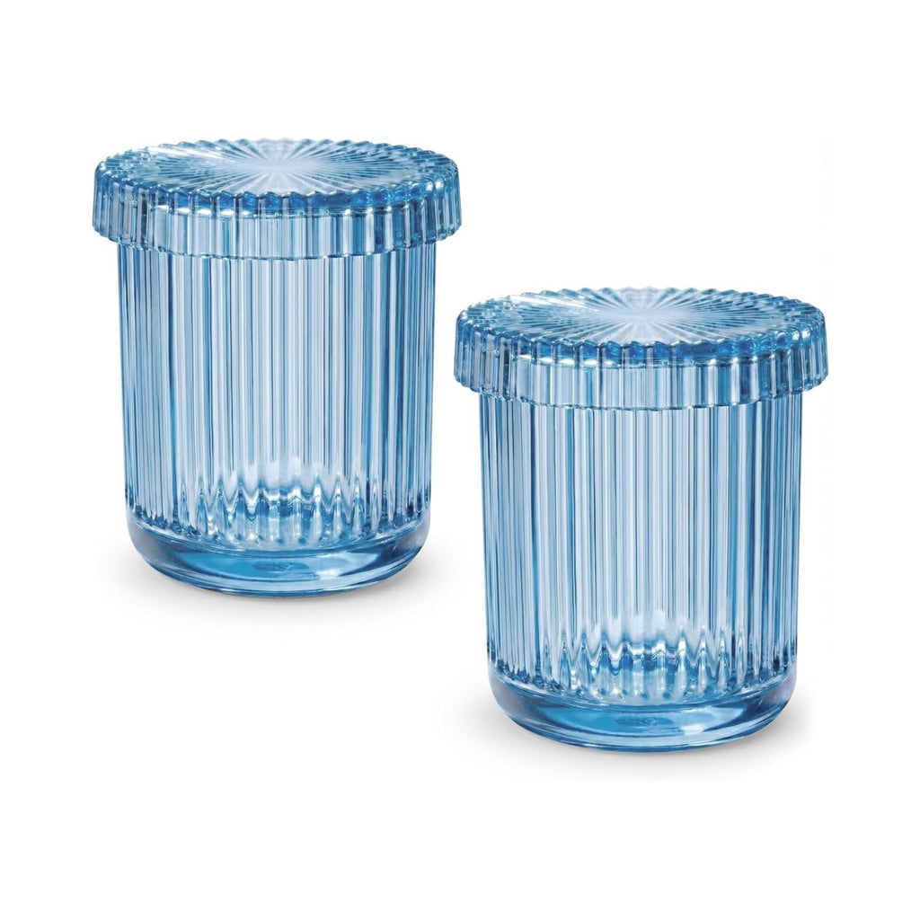 Pack of 2 Glass Apothecary Jars with Lids Bathroom Storage Canister Set