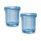 Pack of 2 Glass Apothecary Jars with Lids Bathroom Storage Canister Set