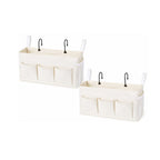 Pack of 2 Bedside Caddy Organizer with Water Bottle Holder and Fixed Straps