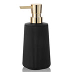 Small Soap Dispenser with Pump Modern Farmhouse Striped Plastic Bottle