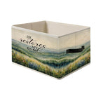 Foldable Storage Bin Box with Handles Vine Floral Organizer Basket