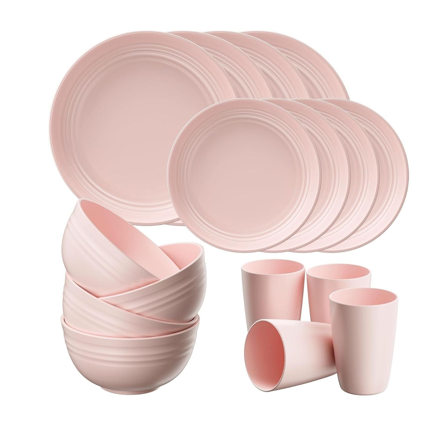 Pack of 24 Plastic Dinnerware Set