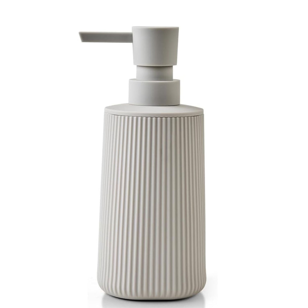 Small Soap Dispenser with Pump Modern Farmhouse Striped Plastic Bottle