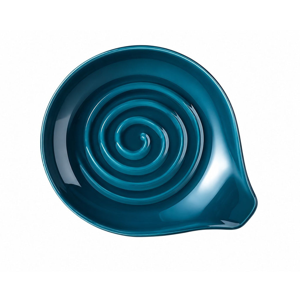 Large Ceramic Spoon Rest for Stove Top 5 Inch Heat-Resistant Utensil Holder