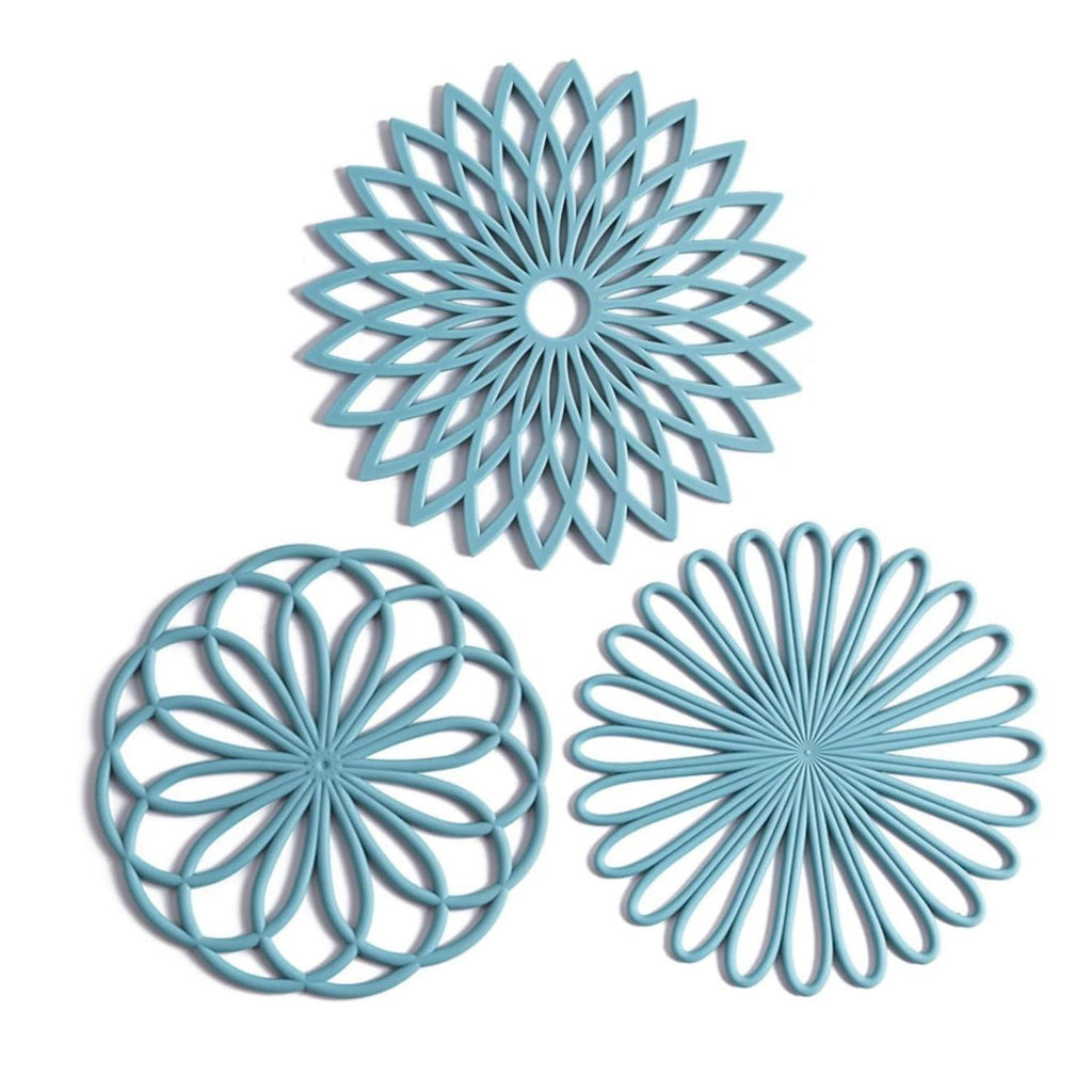 Pack of 3 Silicone Trivet Mats Non-Slip Heat Resistant Hot Pads