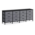 TV Stand with 12 Fabric Drawers Entertainment Center 71-Inch