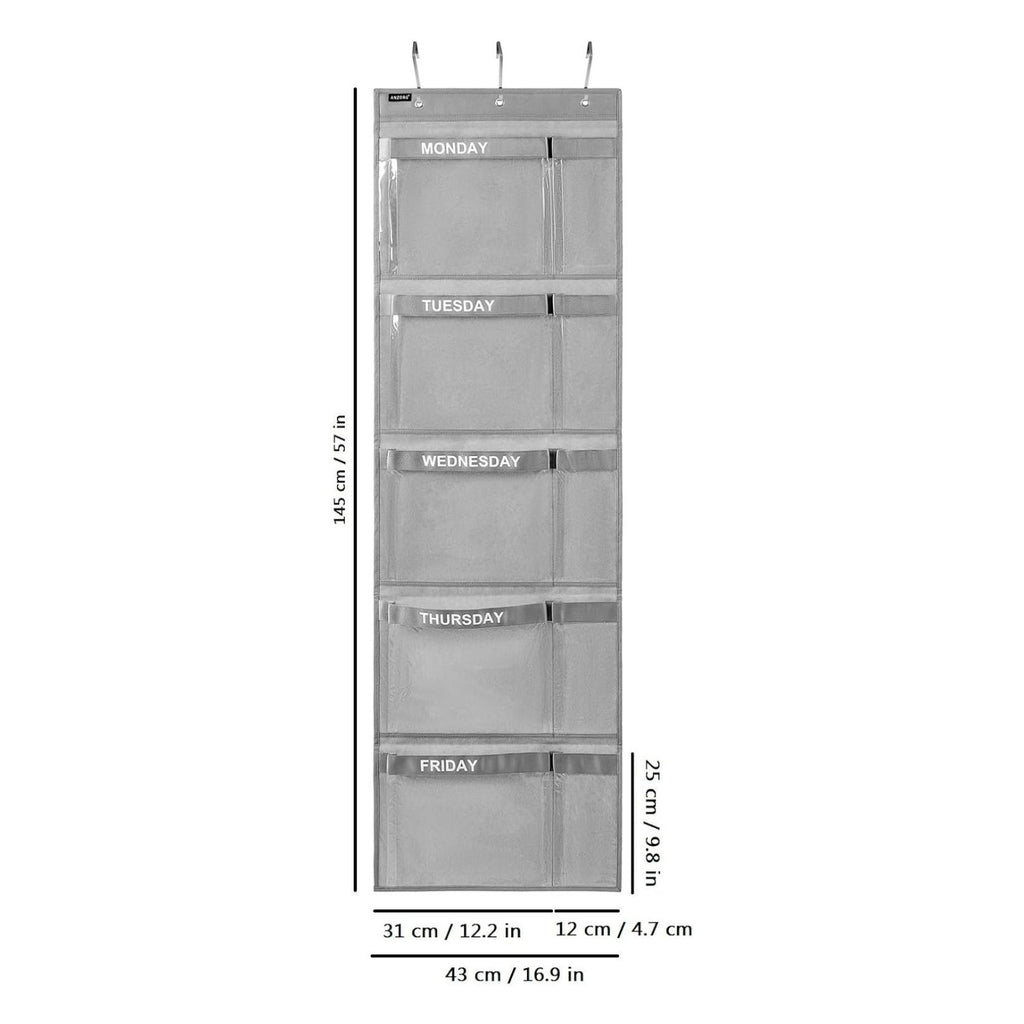 Weekly Kids Hanging Clothes Organizer