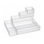 Pack of 7 Clear Makeup Drawer Organizers