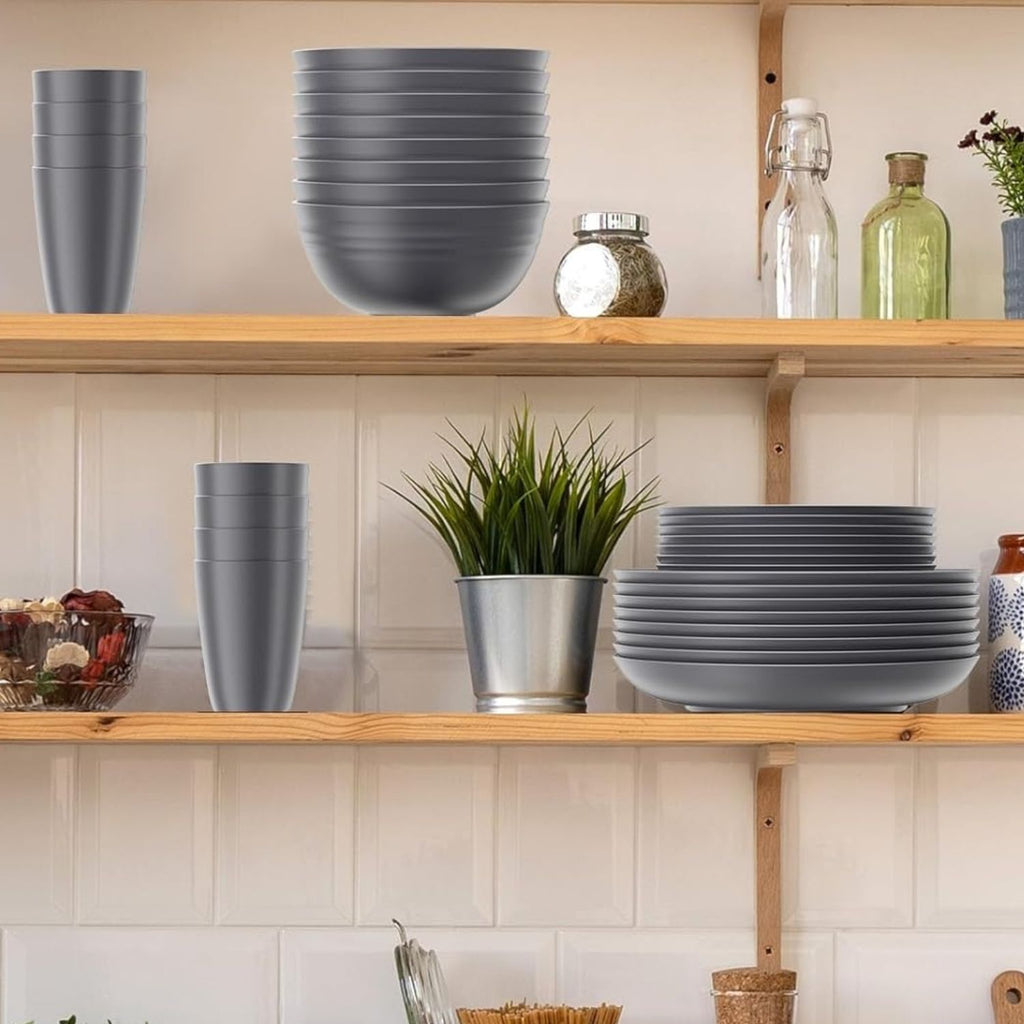 Pack of 24 Plastic Dinnerware Set