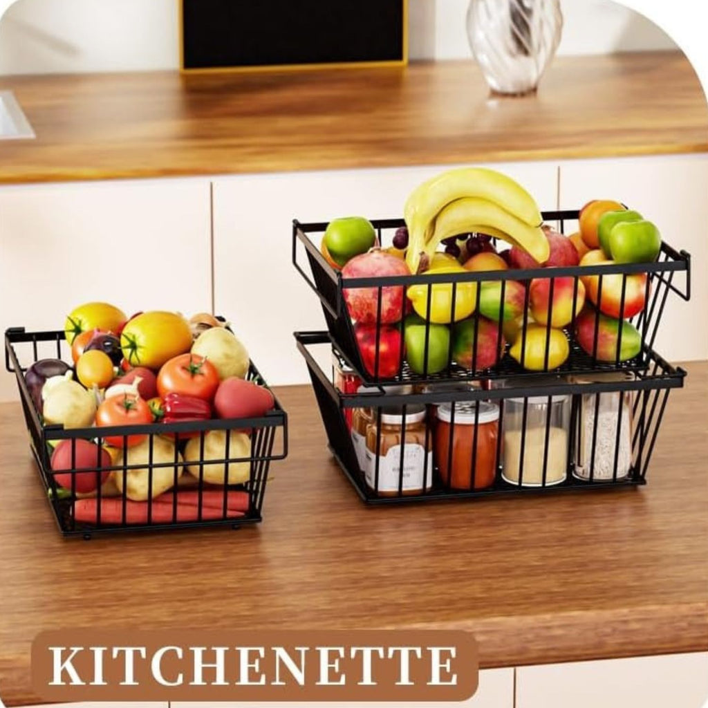 Freezer Organizer Bins Leak-Proof Stackable Deep Freezer Storage Bins