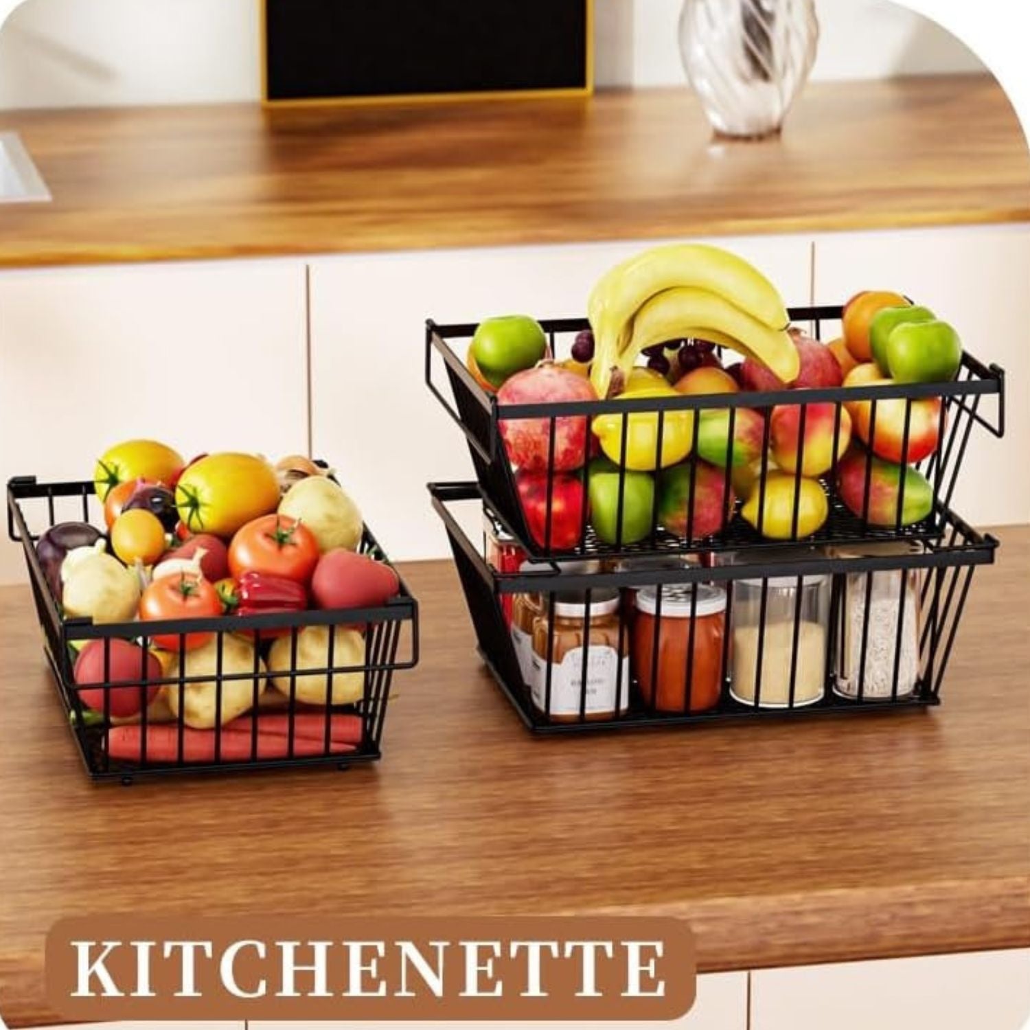 Freezer Organizer Bins Leak-Proof Stackable Deep Freezer Storage Bins