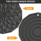 Pack of 4 Silicone Trivet Mats 7.4 Inch Heat Resistant Pot Holders