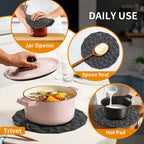 Pack of 4 Silicone Trivet Mats 7.4 Inch Heat Resistant Pot Holders