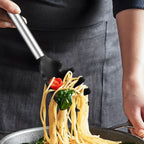 Silicone Spaghetti Spoon and Pasta Tong Set with Stainless Steel Handle