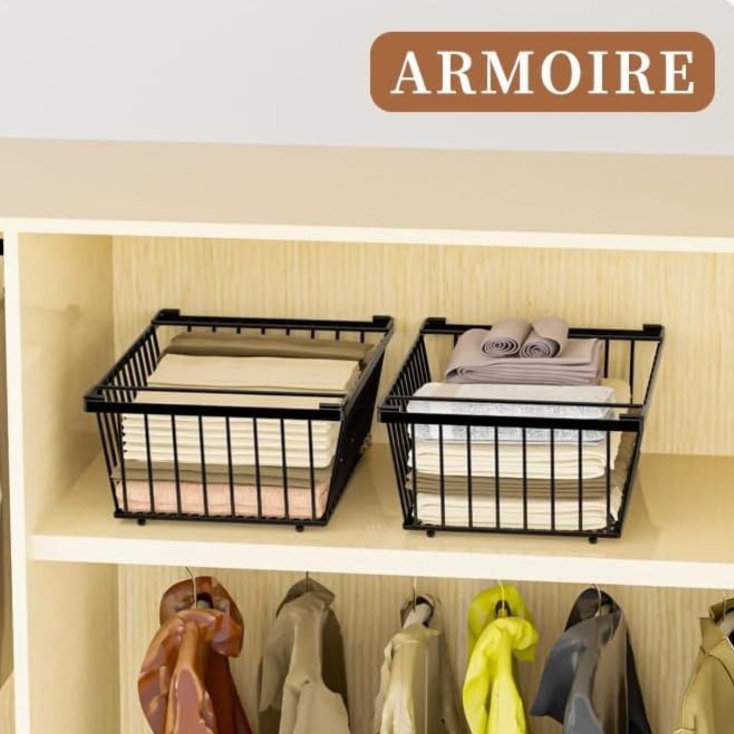 Freezer Organizer Bins Leak-Proof Stackable Deep Freezer Storage Bins