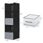 5Layer Hanging Closet Organizer with 2 Drawers