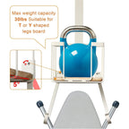 Wall Mount Ironing Board Holder with Storage Basket Over-the-Door Organizer