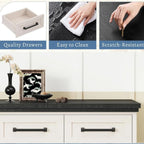 5Drawer Wooden Storage Cabinet Modern Farmhouse Living Room Organizer