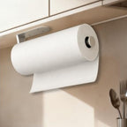 Under Cabinet Paper Towel Holder with One-Hand Tear Ratchet Wall Mount Rack