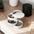 5Layer Rotating Jewelry Organizer Box with Lid
