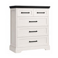 5Drawer Wooden Storage Cabinet Modern Farmhouse Living Room Organizer