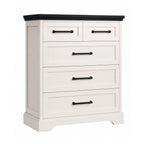 5Drawer Wooden Storage Cabinet Modern Farmhouse Living Room Organizer