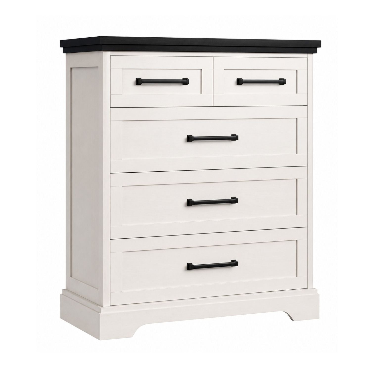 5Drawer Wooden Storage Cabinet Modern Farmhouse Living Room Organizer