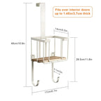 Wall Mount Ironing Board Holder with Storage Basket Over-the-Door Organizer