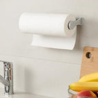 Under Cabinet Paper Towel Holder with One-Hand Tear Ratchet Wall Mount Rack