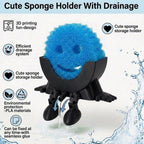 Creative 3D Printed Sponge Holder with Traceless Adhesive for Kitchen Sink