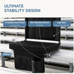 Portable Folding Stadium Seat with Back Support Mesh Cup Holder