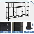 47 Inch TV Stand with 8 Fabric Drawers Power Outlet TV Console for 32-45 Inch TVs