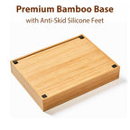 Bamboo Desk Drawer Organizer with Adjustable Dividers Wood Storage Tray