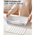 Expandable Food Container Lid Organizer with 8 Adjustable Dividers