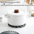 Pack of 3 Silicone Trivet Mats Non-Slip Heat Resistant Hot Pads