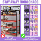 40 Pocket Over-the-Door Hanging Shoe Organizer with Non-Slip Hooks