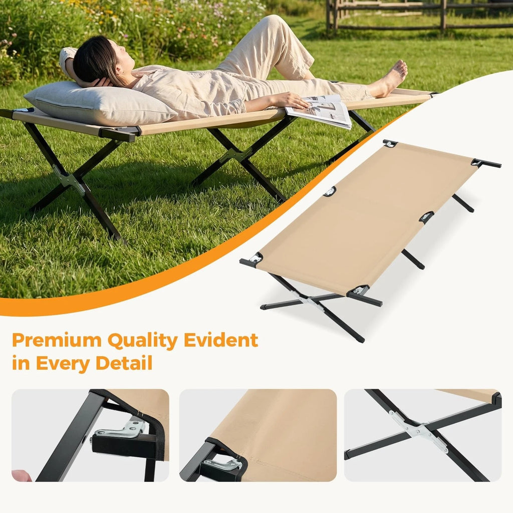 Portable Folding Camping Cot with Carry Bag Heavy Duty Bed