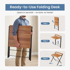 2Tier Folding Laptop Desk Space-Saving Compact Computer Table